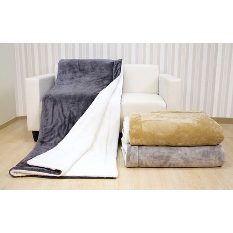 Fleecedecke Sherpa 150 x 200 cm 3-fach sortiert Decke