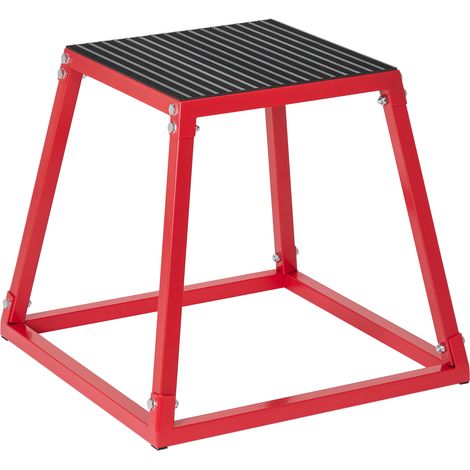 Heavy-Duty Steel Plyometric Jump Box - Anti-Slip Step-Up Platform for HIIT, Cross Training, Strength & nimbleness - Red - 18 Inch (1/5)