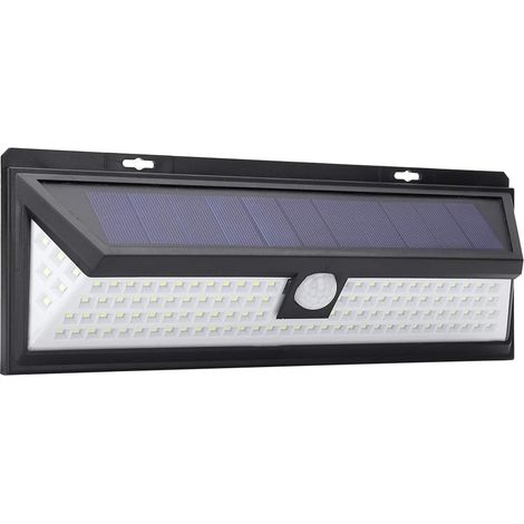 Solar Wall Light 118 LED Motion Sensor Outdoor Security Light, 3 Lighting Modes Energy Saving Waterproof Garden Light - Easy Install Solar Powered Light for Porch Yard Fence (1/5)