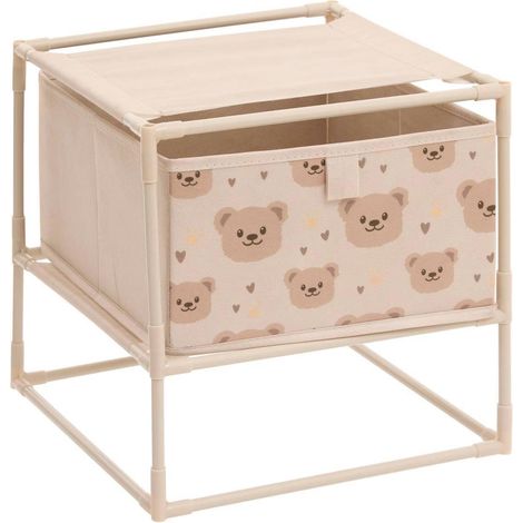 Table de Chevet Enfant "Orso" 31cm Beige (1/3)