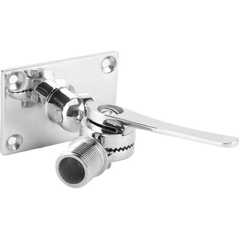 Support de fixation à cliquet pour antenne VHF en acier inoxydable, double axe, base de fixation réglable pour bateau, filetage 1-14 pouces (1/5)