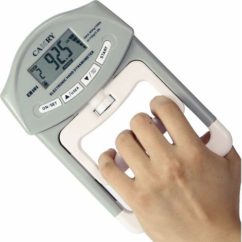 Elektronisches Handdynamometer, Griffkraftkapazität 90 kg / 200 lbs. Professionelles, einstellbares elektronisches Handdynamometer. (1/5)