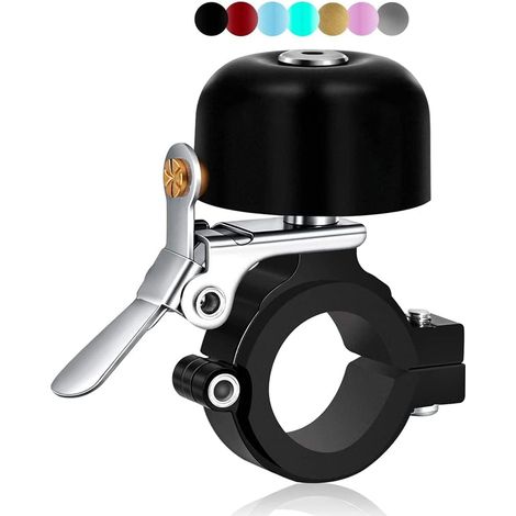 Sonnette de vélo Sonore 90dB, Classique Sonnette Velo en Laiton pour Guidon de 22.2 à 31.8 mm,Sonnette pour vélo de Course et VTT Accessoire de vélo pour Enfants et Adultes. (1/5)