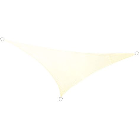 RHG Voile d'ombrage triangulaire 2,5  2,5  2,5 m imperméable à l'eau pour terrasse de jardin extérieur, blanc crème