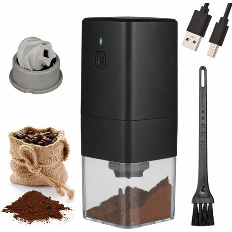 Green Mobility-Moulin à Café Electrique Portable, Café Moulin 1300 Mah USB Rechargeable Coffee Grinder avec Brosse pour Grains de Café, épices, Noix (1/5)