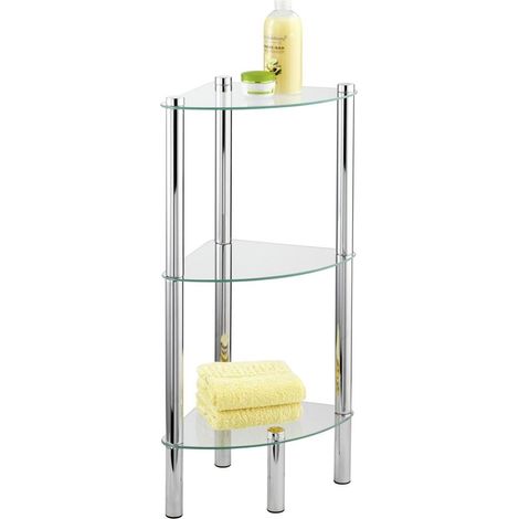 YEGO WENKO Eckbadezimmer-Regal, 3 praktische Regale einfach zu installieren - WENKO