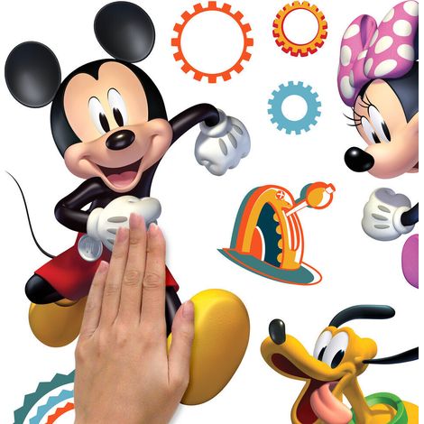 Stickers repositionnables et toise - Mickey, Minnie, Donald et Pluto - Disney - 89 cm x 18 cm (1/5)