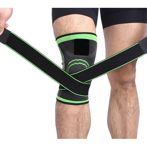 Ginocchiera con chiusura in velcro - Verde, taglia XXL - Fascia compressiva (1/5)
