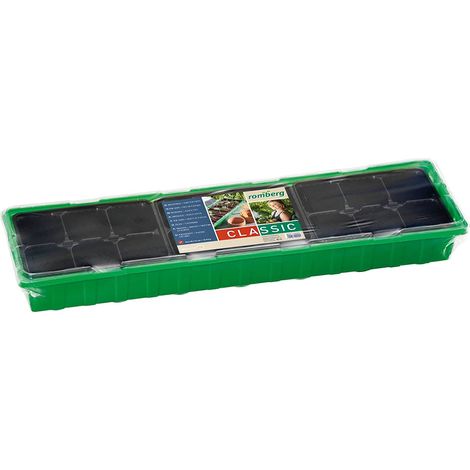 Romberg CLASSIC Anzuchthaus L PLUS PP 54 x 15 cm & 3 x 6er Kunststofftöpfe 6 cm (1/2)