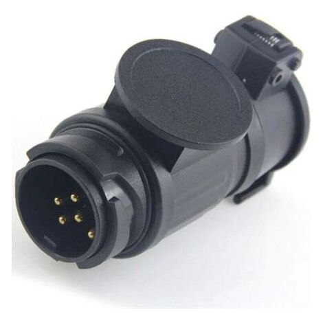 Adaptateur de remorque de 13P VERS 7P pour connecteur de Prise électrique de Prise Caravane de Camion d'attelage de remorque de Prise européenne Standard (1/4)
