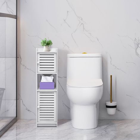 Mobiletto stretto per cucina Haloyo®, corridoio, ingresso e camera da letto,22 x 20 x 75 cm,bianco (1/5)