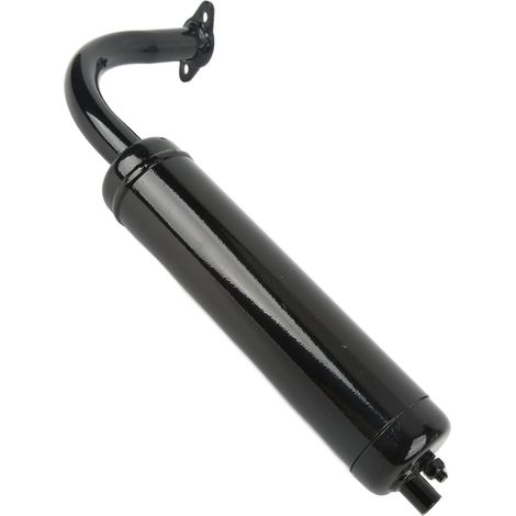 Pot d'échappement moto 40mm 49-80cc, surface anodisée noire, compatible vélo électrique 26-28 pouces et cyclomoteur (1/5)