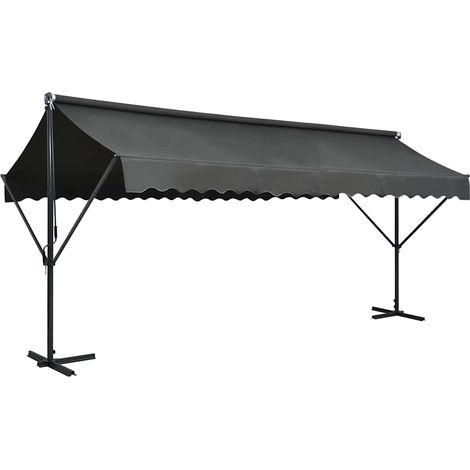 Auvent sur pied-Store banne 500 x 300 cm Anthracite (1/5)