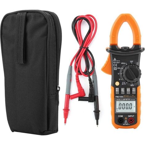 Pince multimètre numérique AC/DC PEAKMETER PM2108A, multimètre numérique à Pince multimètre numérique avec Protection Contre Les surcharges et Indication de Batterie Faible. (1/4)
