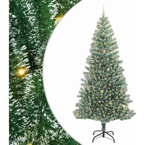 Albero di Natale Artificiale Imbiancato con Luci LED 240 cm vidaXL (1/5)