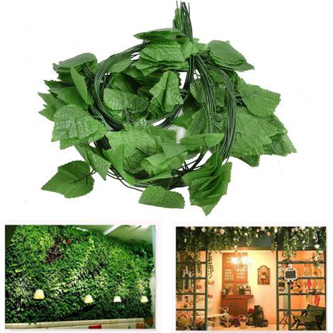Wiederverwendbare künstliche Rattan-Rankenblätter, Imitationsrattan, zum dekorativen Aufhängen im Garten oder an der Decke. (1/5)