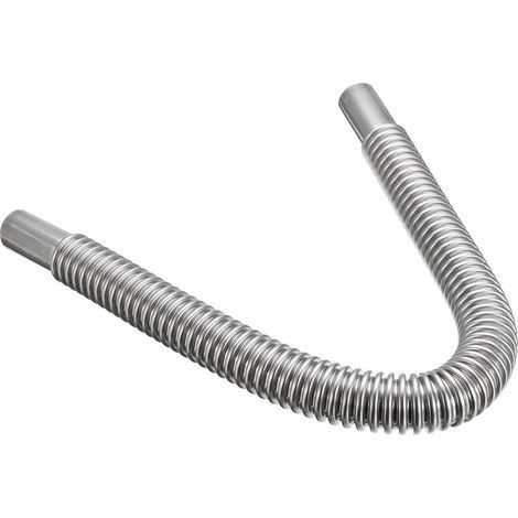 Auspuffrohr aus silberfarbenem Edelstahl, 60 cm, für Auto (1/3)