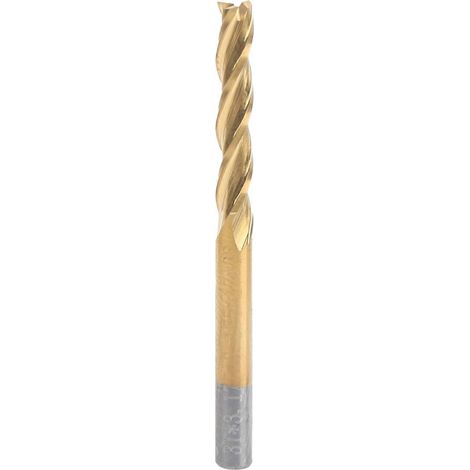 3-schneidiger Fräser aus Wolframstahl, titanisiert, Rundschaft 3,175 x 3,175 x 17 x 40