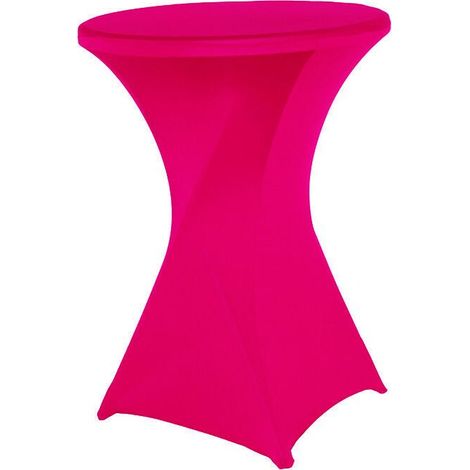 Mantel de mesa de bistró - Mesa alta - Decoración para cócteles - Spandex elástico (Rojo rosa) 60cm×110cm (1/5)
