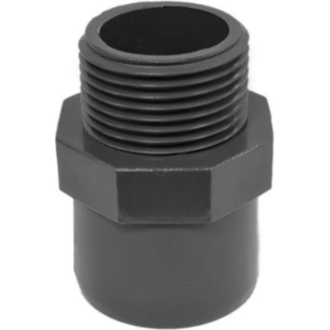 Terminale in PVC a pressione da incollare 32 e 40 mm filettatura maschio 1' (26x34) - Codital