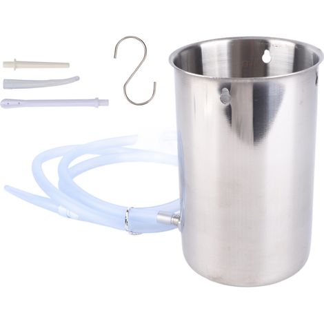 Kit de lavement 1L en acier inoxydable pour le nettoyage du corps et la préparation à l'accouchement à domicile (1/5)