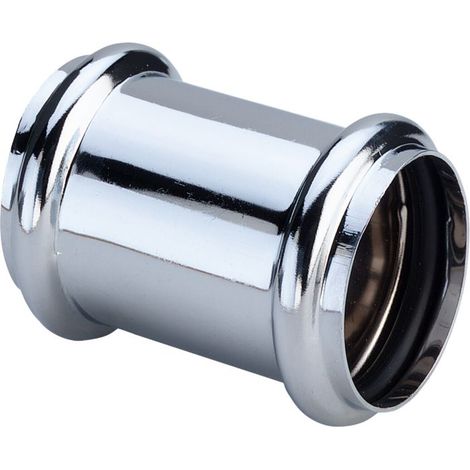 manchon Viega 115197 DN 28, laiton chromé, pour le raccordement de tuyaux de rinçage