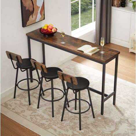 Set tavolo bar con 3 sgabelli industriale 160 cm OKMYHOME (1/5)