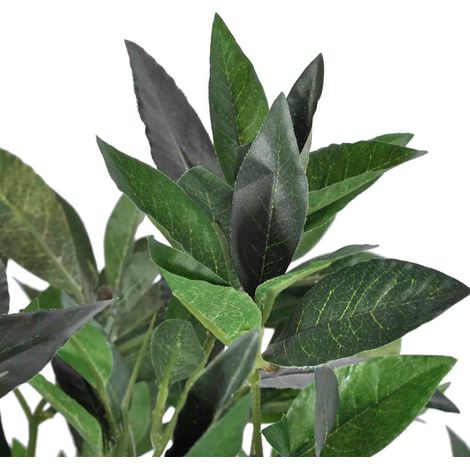 vidaXL Árbol de laurel artificial con maceta, 120 cm de alto (1/2)