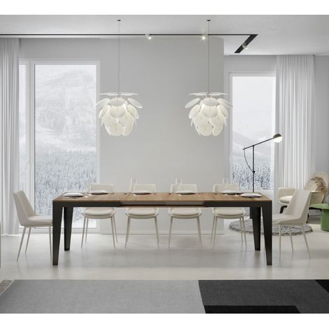 Tavolo allungabile fino a 440 cm FLAME Evolution 180 con piano finitura Quercia Natura