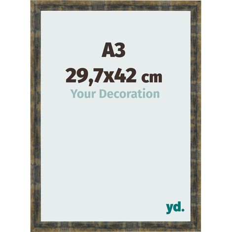 yd. - Cadre photo A3 29.7x42 - Bleu Or Melange - MDF - Pisa (1/5)