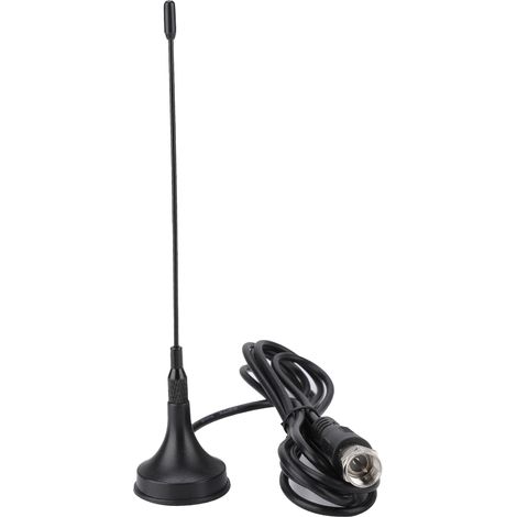 Antenne TV Intérieure sans Fil 1,5m avec Ventouse, Antenne DVB-T pour Réception Numérique (1/5)