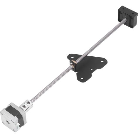Kit axe Z double aluminium inox CR10 imprimante 3D avec tige filetée 515mm moteur 42 accessoires noir (1/5)