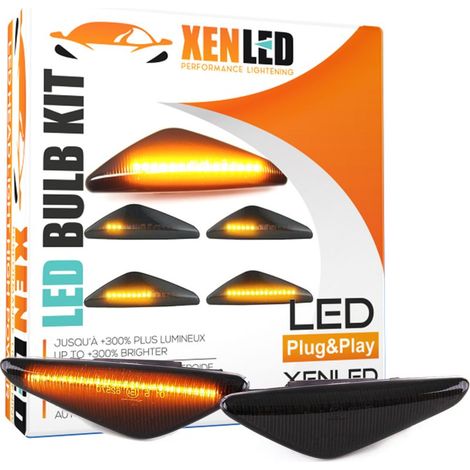 Clignotants Répétiteurs Fumés LED DYNAMIQUE DÉFILANT BMW X5 E70, X6 E71, X3 F25 - Clignotants Latéraux - La paire - Homologué E