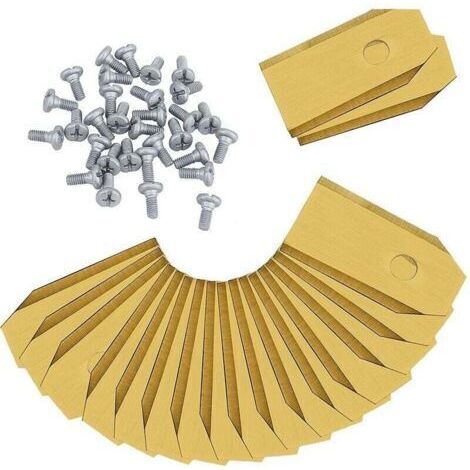 Lames de Couteau en Titane 30 x Lames de Rechange Robot Tondeuse pour Tous Les Tondeuses de Jardin Automower Husqvarna Gardena Yard Force Automower Robuste (1/4)