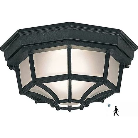 Applique Murale Extérieure - Détecteur De Mouvement - LED 12 W - IP54 - Noir - Métal Verre - 25000 Heures - 1 Pièce (1/5)
