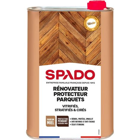 Rénovateur Protecteur parquets - Rénove, protège, ravive et embellit - Anti rayures - Anti tâches - Brillance et éclat - Non glissant - Cire d'abeille & miel - 1 L - Fabriqué en France (1/5)