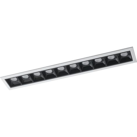 "Faretto ad incasso LED SINKRO antiriflesso bianco e nero 4000K (luce naturale) 28 cm."