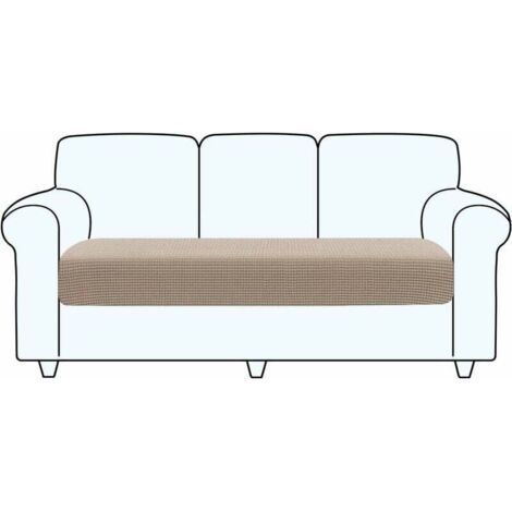 FLITI Hochwertiger Stretch-Sofabezug, waschbarer Sofa-Sitzkissenschutz (3-Sitzer, Khaki)