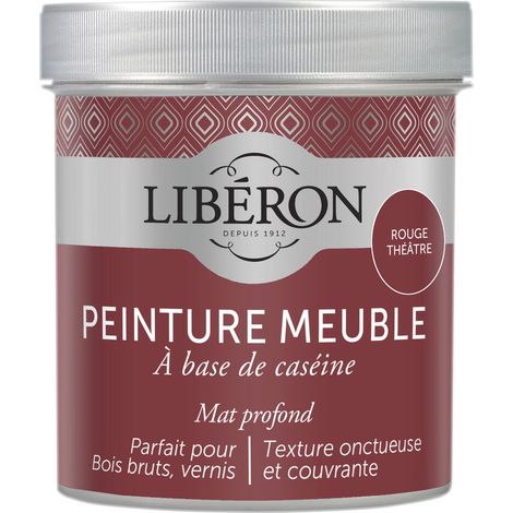 Peinture meuble à base de caséine LIBERON Rouge théâtre mat 500 ML (1/5)