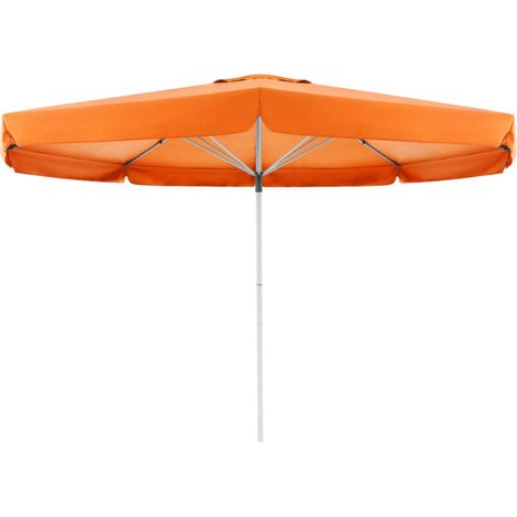 Doppler Sonnenschirm/ Großschirm "Telestar" Ø 5,00 m, orange, mit Volant, Bezug aus 100% Polyester, Gestell aus Aluminium, 25 kg Sonnenschirm / Großschirm "Telestar 500", inkl. Schutzhülle, orange, Ø (1/5)