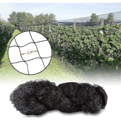 Filet de protection contre les oiseaux 15 m x 15 m, filet pour plantes, filet anti-poussière, filet de jardin, mailles larges de 5 x 5 cm (1/4)