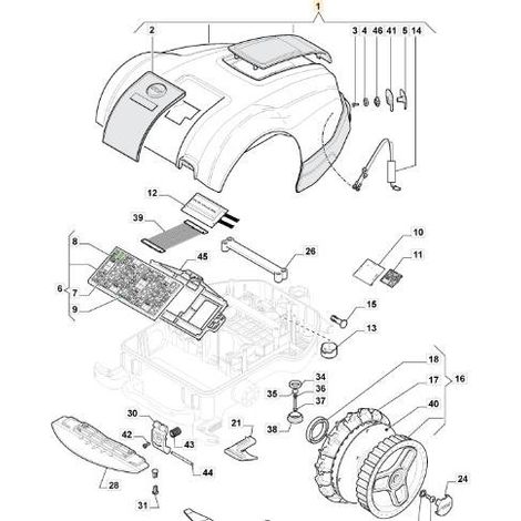 GRUPPO CALOTTA AUTOCLIP M3 ORIGINALE STIGA - 112600362/0