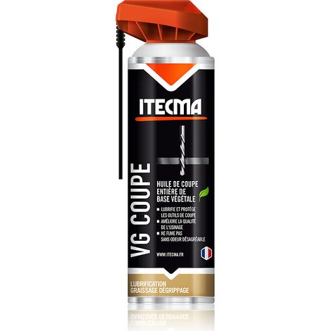 Huile de coupe entière de base végétale VG COUPE aérosol de 650 ml brut- 400 ml net - ITW SPRAYTEC ITECMA (1/2)