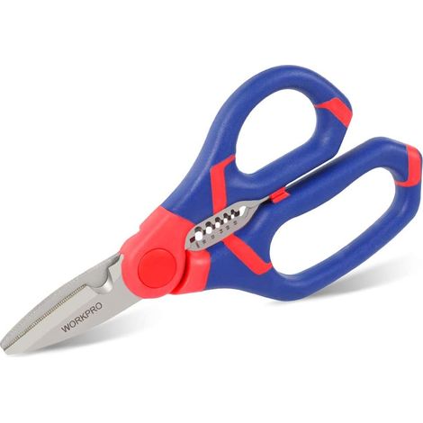 Workpro – Pince à dénuder 150mm – Acier inoxydable – Dénudage 12/14/16 AWG – Coupe précise pour câbles en cuivre et fer