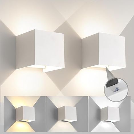 Lampe Murale Extérieures IP65 Etanche Modern 12W Blanc Applique Murale LED Réglage de l'angle d'éclairage (1/5)