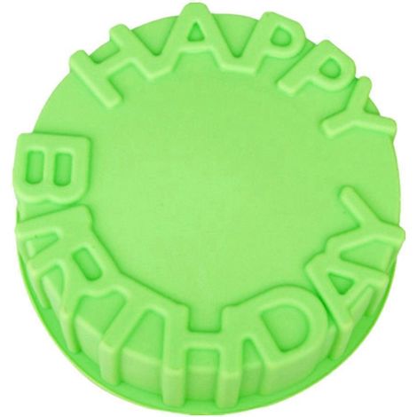 Moule à Gâteau d'Anniversaire Rond en Silicone, 20 cm - Pour Cheesecake, Tarte et Desserts (1/4)