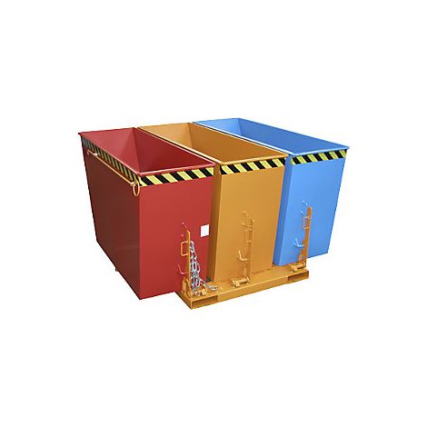 Volquete  con 3 cubetas de 0,6 m³ cada uno  azul / naranja /