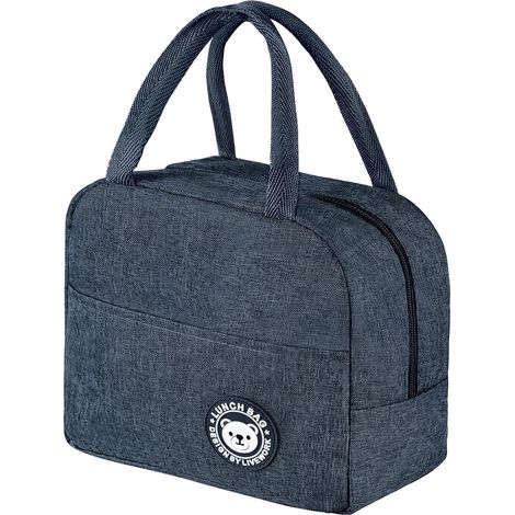 Sac Isotherme Repas Bureau 6L, Petit Panier Repas,Mini Sac à Lunch Isolé en Étanche pour Étudiant Bureau Pique-nique (Cyan tibétain) (1/5)