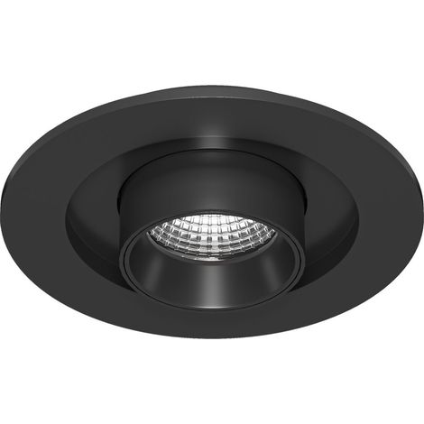 Mini Oxo R Faretto LED da Incasso 6W 42º CCT Switch 2700K/3200K/4000K Nero Opaco - Faretto Orientabile a Scomparsa - Beneito & Faure