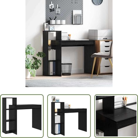 Bureau moderne - Bureau Chêne noir 100 x 40 x 90 cm Bois d'ingénierie (1/5)